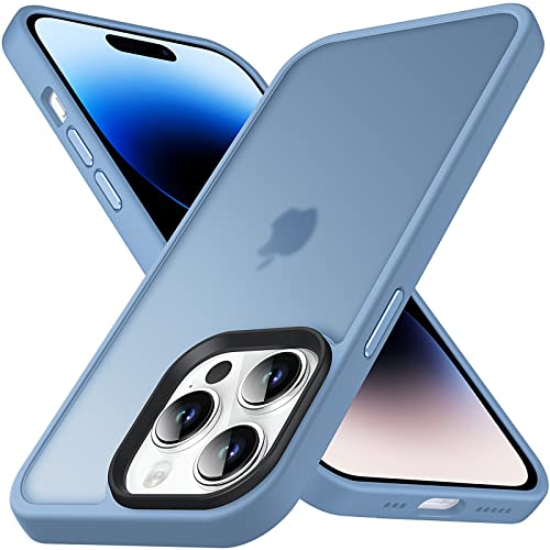 Anqrp Zero Seriesr Compatible avec iPhone 14 Pro Max Coque, Étui translucide Mat et Minimaliste, Coque pour iPhone 14 Pro Max avec Silicone Liquide 6.7 Pouces, Bleu pâle Cover