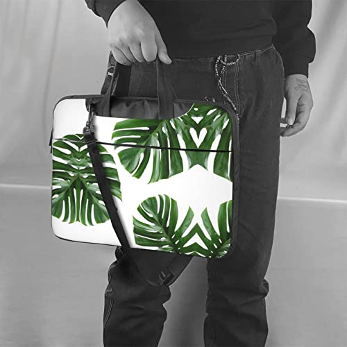 Bolso Maletín para Laptop con Estampado de Hojas Verdes miniatura 2