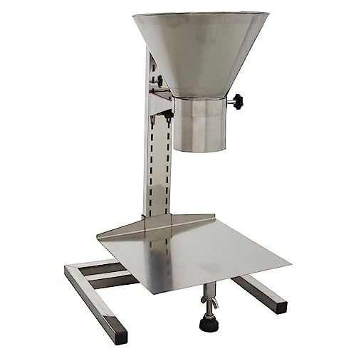 PreAsion Commercial Stainless Steel Funnel with Support Stand Manual Filling Package Funnel 3.9inch