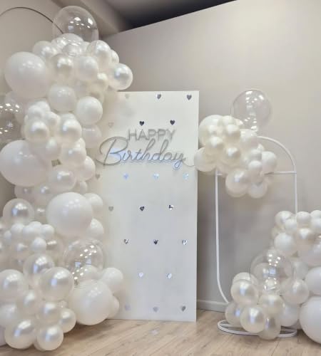 Image of Togvu Pearl White Balloons, 50Pack 5 Inch Small Mini Pearl Latex Party