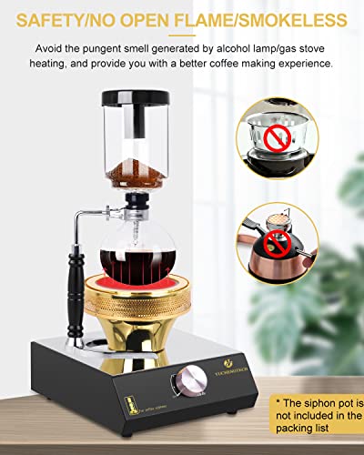 YUCHENGTECH Coffee Syphon Heater Siphon Kaffee Heizung Heizung Elektrische Siphon Kaffeemaschine Heizung mit Ersatzbirne… – Bild 3