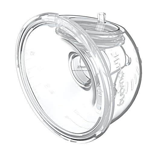 Image of Full Set Milk Collector Cup Compatible with Momcozy S12 Pro/S9 Pro Hands-Free Breast Pump Wearable,Upgrade Duckbill Valve for Original S9 Pro/S12 Pro Replacement Pump Parts(NOT for S9/S12),Flange 27mm