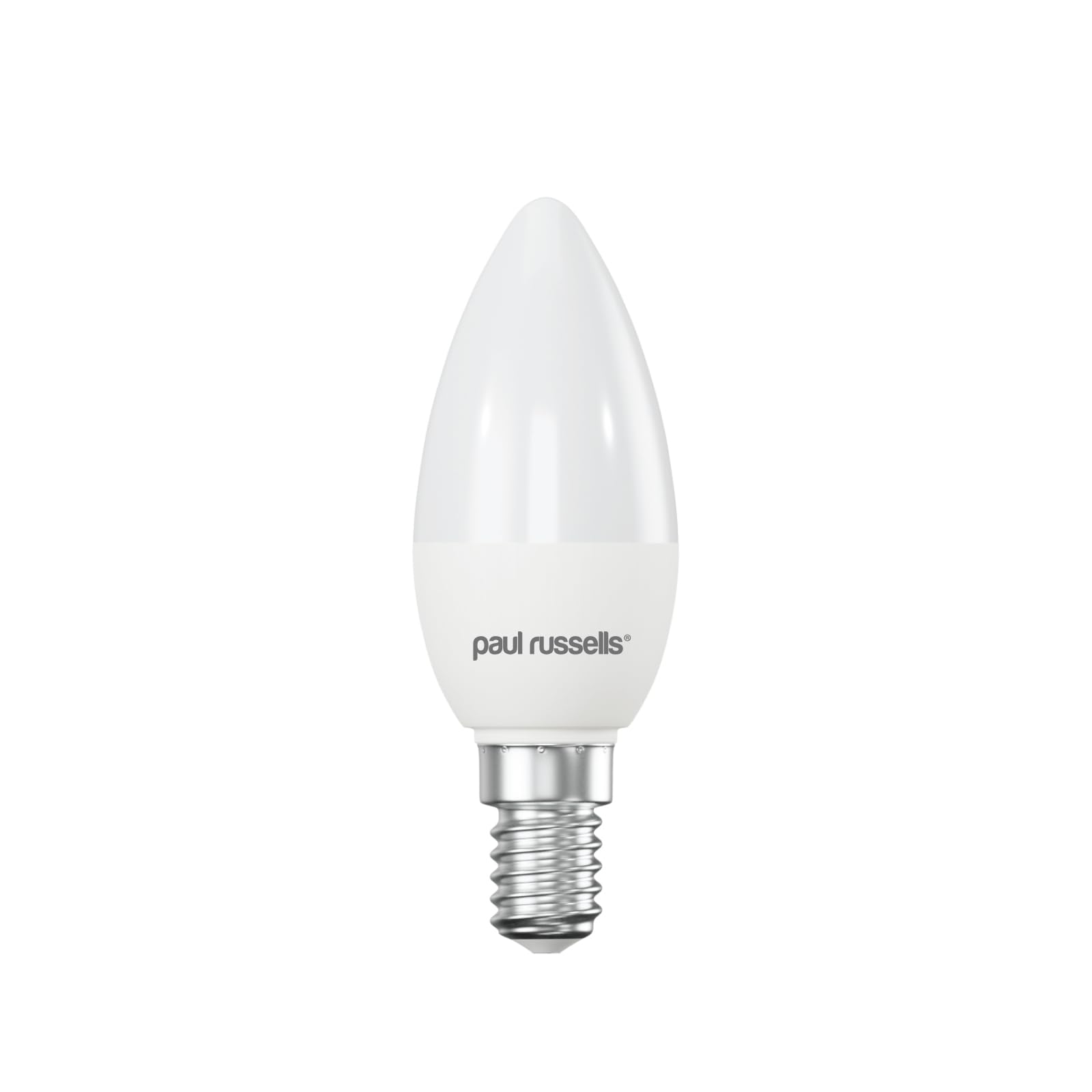 paul russells LED Light Small Edison Screw E14, 60watt Equivalent, 6.5W 806LM LED Bulbs, 6500K Bright Daylight, Frosted C35 SES Candle Energy Saving Non-Dimmable Chandelier Lightbulbs, Pack of 1
