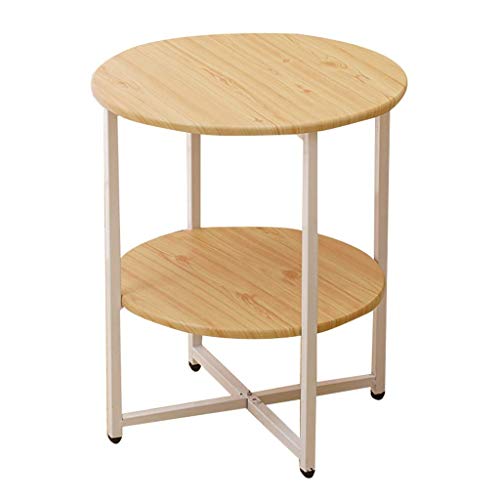 HTLLT Storage Table Double Shelf Wooden Tabletop Easy to Clean Coffee HTLLT Storage Table Double Shelf Wooden Tabletop Easy to Clean Coffee