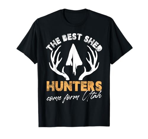 ユタ州の鹿の角から生まれた最高の小屋ハンター。 Tシャツ
