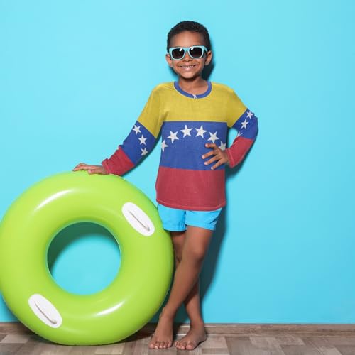 Image of Aflyko Patriot Boys' Rash Guard Shirts Flag of Guatemala Swim Shirt 3-12T