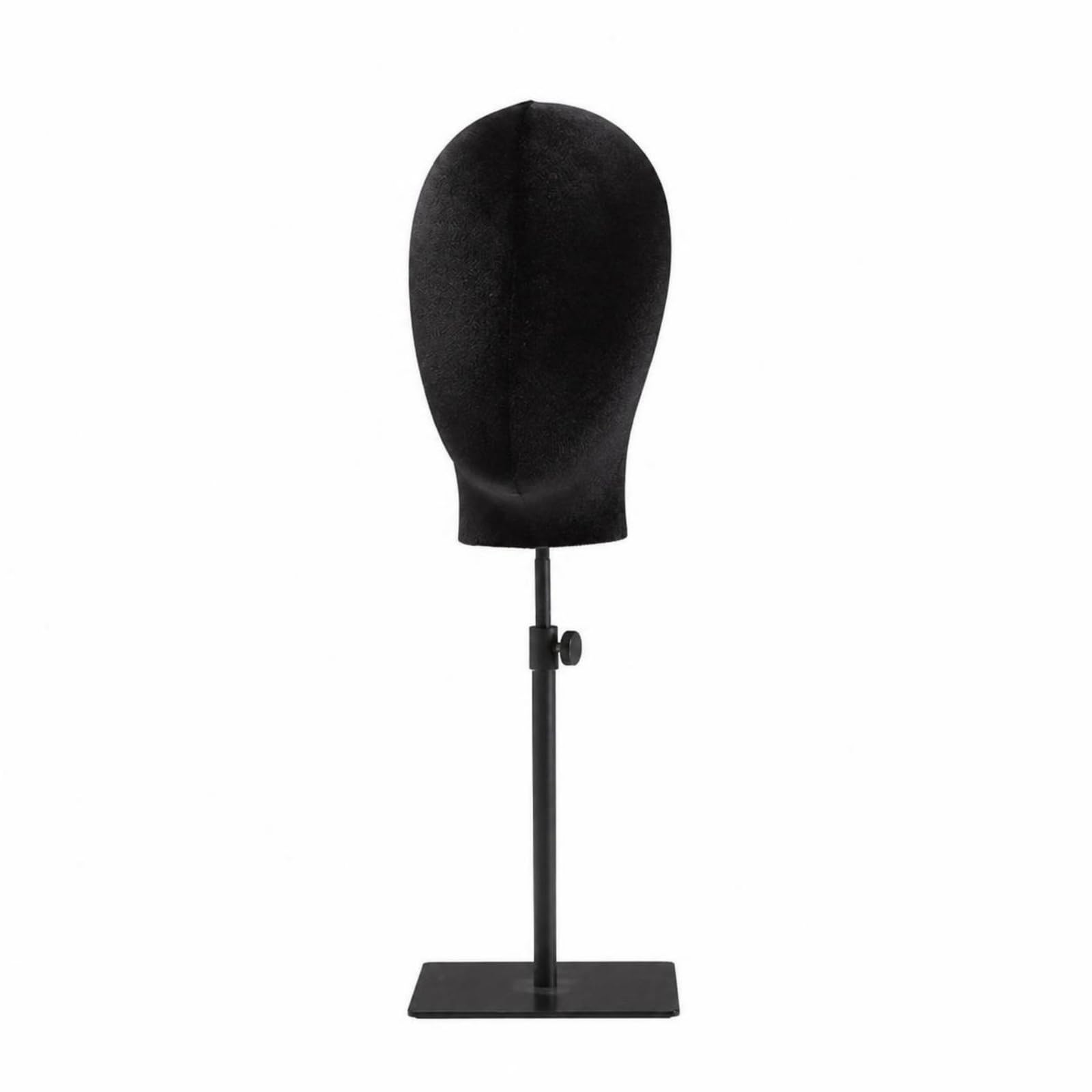 Présentoir à Perruques Amovible | Stable, Résistant, Porte-Chapeau, pr Studio, Particuliers , Noir , Base Carrée Noire