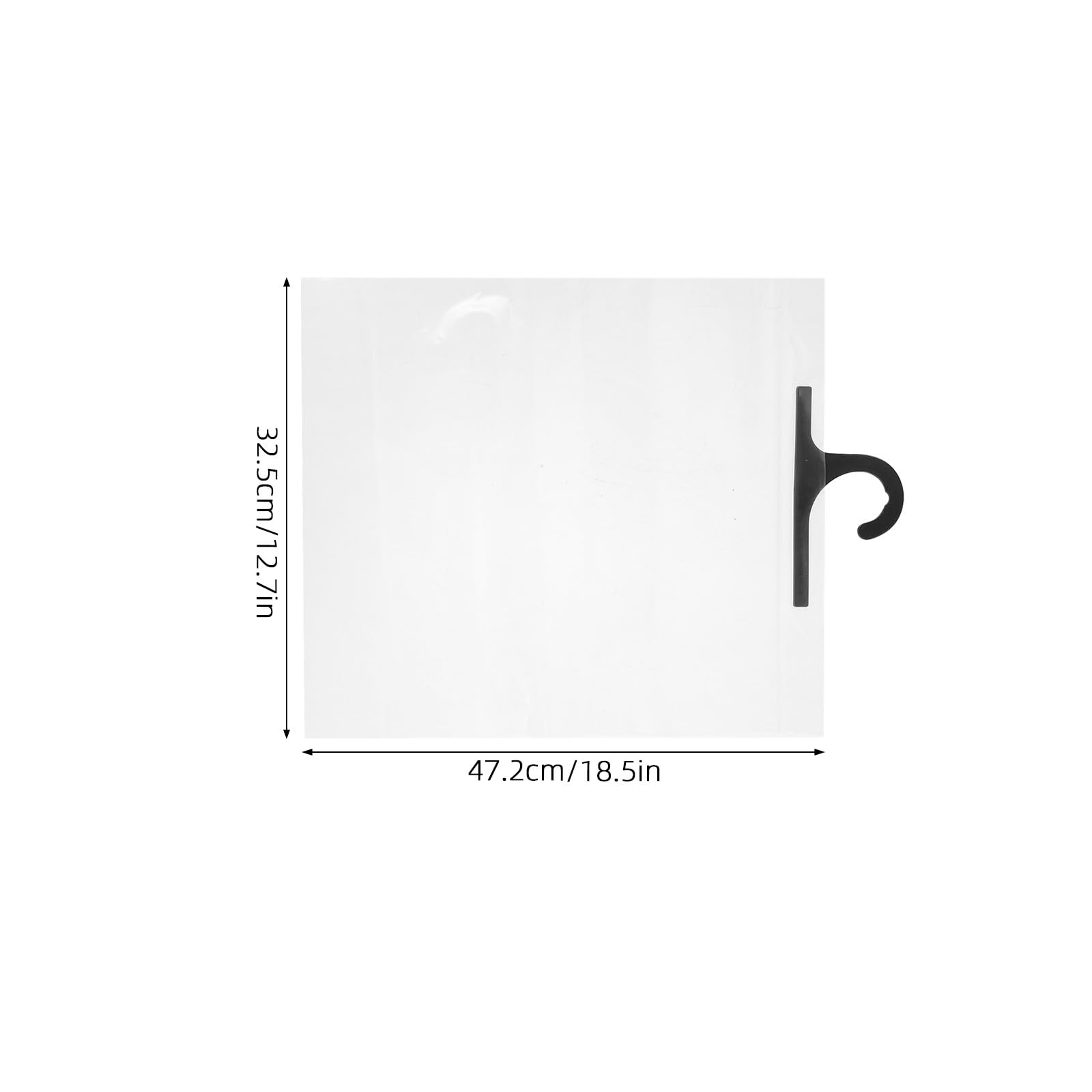 25 sacchetti trasparenti da appendere con gancio - 11x10 pollici, sacchetti riutilizzabili in plastica per libri e cuffie - Custodia con cerniera impermeabile per aule, biblioteche, casa