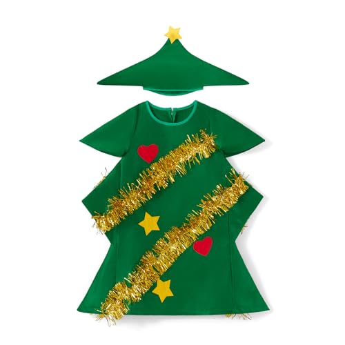 Disfraz Árbol de Navidad para Niñas 3-4 Años Verde miniatura 3