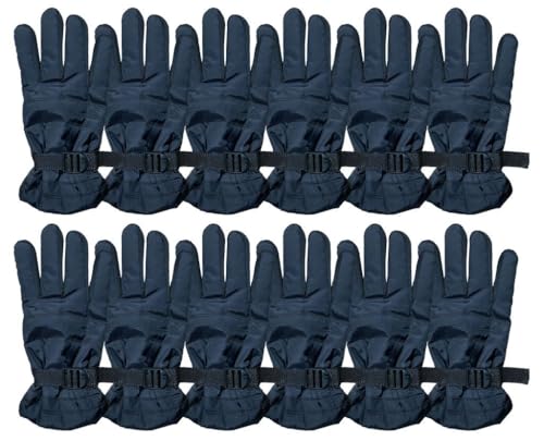 Image of Yacht & Smith Winter Ski Gloves Fleece Lined Adjustable Strap Water Resistant Men Woman Kids