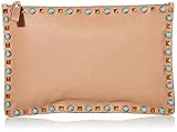 100 % Leder Valentino Rock Stud Clutch 1 - Beige - Einheitsgröße