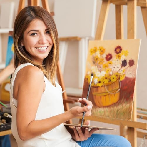 Image of Cotton Canvas Board for Oil Acrylic Painting Set (2X(5x7, 8x10, 9x12, 10x14) Multi Pack, Primed White Blank- Artist Canvas Boards for Painting, ((Total 8 PC (2X(5x7, 8x10, 9x12, 10x14)))