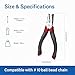 Chain Joining and Cutting Pliers for #10 Ball Bead Chain, Bead Connector Tool with Ergonomic Grip, For Joining, Splicing, and Repair of Beaded Chains, Compatible with 4.5 mm Balls and 10 mm Pitch