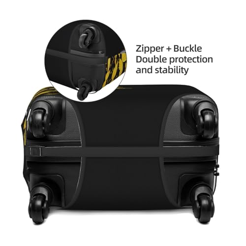 Luggage Covers For Suitcase Gold White Butterfly Black Print Suitcase Cover Elastic Luggage Covers Suitcase Protector 18-32 Inch4