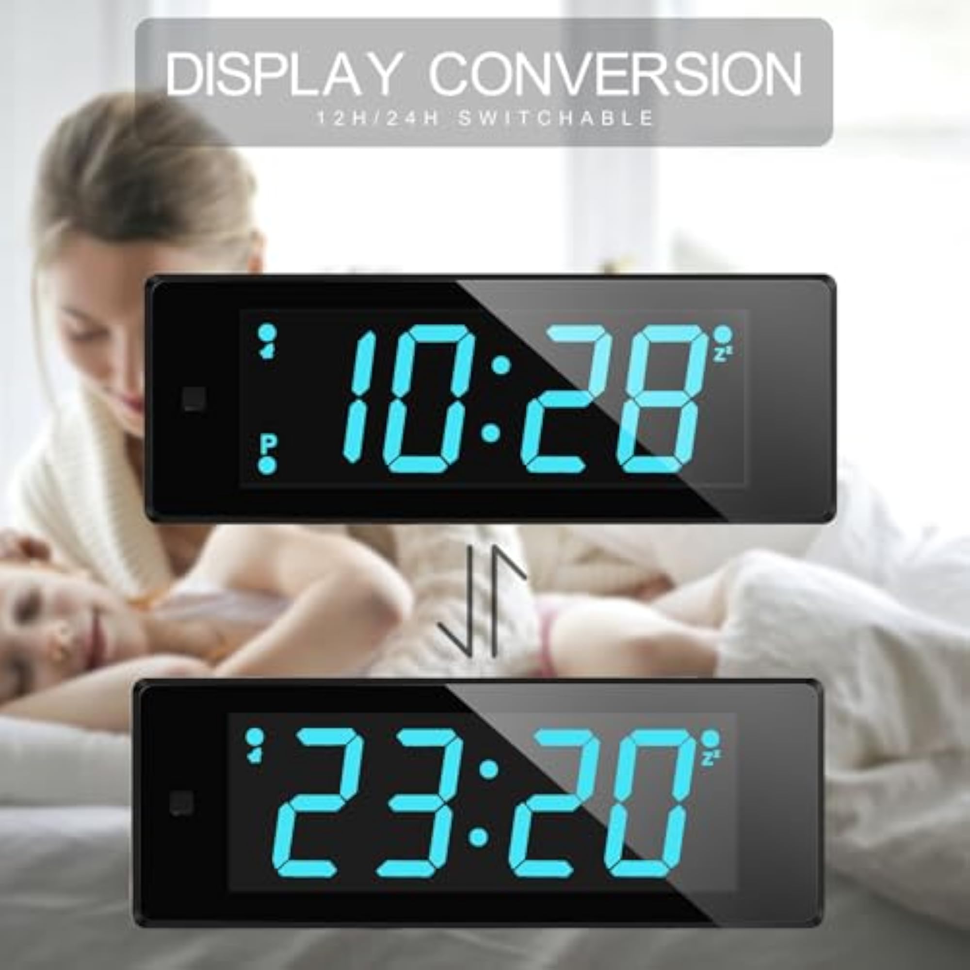 Digital Alarm Clock with Upgraded LED Display