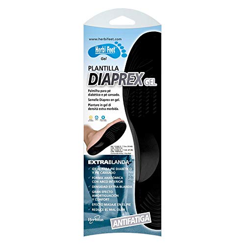 Herbi Feet - Plantilla de Gel Antifatiga Diaprex - Pie Diabético y Cansado - Talla 41/46