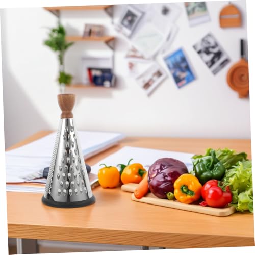 Rallador de queso de acero con mango de madera miniatura 5