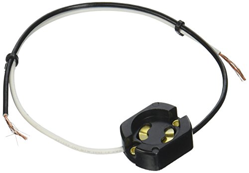 Leviton 396 Fluorescent Lampholder Starter Base with Two 9-Inch Leads, Free Ends Stripped 3/4-Inch