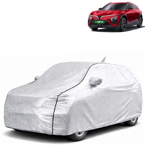 Image of KINGSWAY SilverTech 100% Waterproof Car Cover Only with VinFast VF 7 (Year 2026 Onwards - All Model) | Mirror and Antenna Pockets | Scratchproof | All Weather Car Body Cover