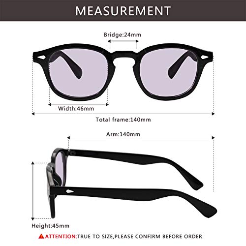 Bestum Inspired Square Sunglasses With Rivets Tinted Lens UV4003