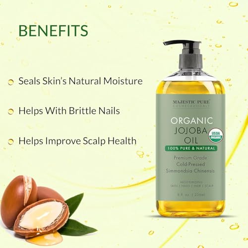 Majestic Pure MP_ORGJOJOBAOIL Organic Jojoba Oil - 100% Pure Cold Pressed Hexane Free thumb #5