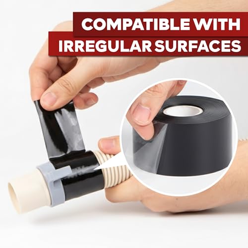 Ruban adhésif en silicone XFasten isolant noir auto-amalgamant