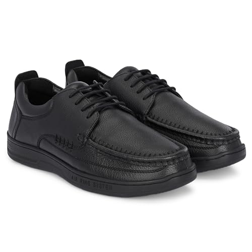 Image of Blue Leather by Centrino Genuine Leather Slip-On Men's Formal Shoe |Stylish with Soft Cushioned Insole |Trendy Non Lace-Up Design |Durable Leather with Anti-Skid Sole | Perfect for Formal Wear (3985)