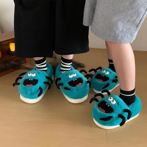 XIXITIAO Spiderman Slippers,Halloween Slippers for Women Men,Halloween Shoes,Warm Spooky Lantern Pumpkin Cozy Soft Memory Foam House Shoes4