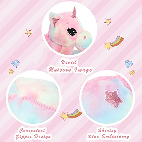 Image of AVSHUB Rainbow Unicorn Soft Toy for Kids | Multicolor Plush Stuffed Animal Toy for Boys, Girls & Birthday Gift | 70 cm