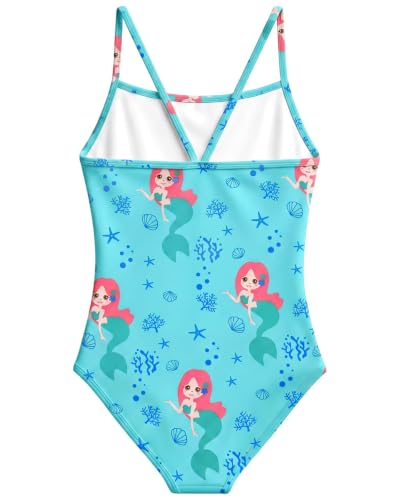 Image of weVSwe Baby Girl Swimsuit One Piece Swimsuit Cute Toddler Girls Sleeveless Bikini Kids 2-10 Years