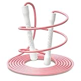 Honosen Springseil Erwachsene Fitness, 5mm*300cm PVC Sprungseil Erwachsener mit Rutschfestem Griff, Speed Rope Verstellbar, Leichtes Seilspringen, ABS Jump Rope für Fitness Männer, Frauen, Kinder