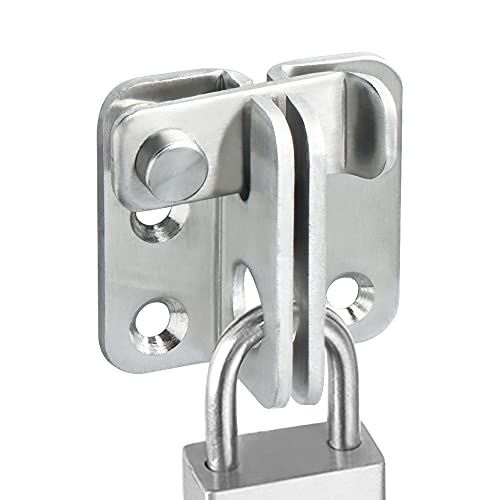 SAYAYO Verrou Porte Coulissante Serrure Volet Loquet Porte Verrou Portail à Bascule Boulon avec Vis pour Porte, Fenêtre, Placard et Jardin, Finition Brossée...