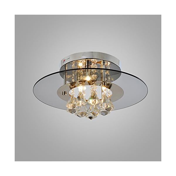 OOFAY LIGHT® Simple and elegant crystal light, 4-head crystal ceiling light for living room, Modern bedroom crystal ceiling light - Image 4