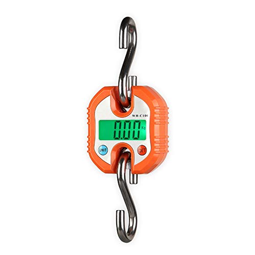 Lixada Mini Báscula de Grúa Electrónica Portátil Báscula Digital para Colgar Equipaje Báscula de Pescado con Seguimiento Cero y Función de Tara Escala de Doble Rango de 150 kg Báscula Colgante Digital
