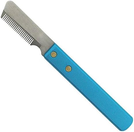 DOG GROOMING Hair Coat Fur PRO STRIPPING KNIFE Stripper Carding Trimming Knives (Medium)