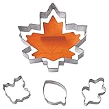 Wilton 2104-8099 5 Piece Leaf Stamp Cookie Cutter Set, Assorted