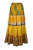 Bohemian Yellow Floral Summer Beach Maxi Skirt Sty... #3