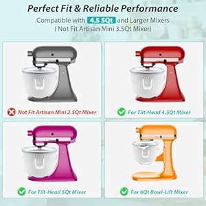 Ice cream maker attachment for kitchenaid stand mixer ice cream bowl compatible with 45qt and larger stand mixers ice cream sorbet gelato maker attachment 2 quart white  urban country home decor