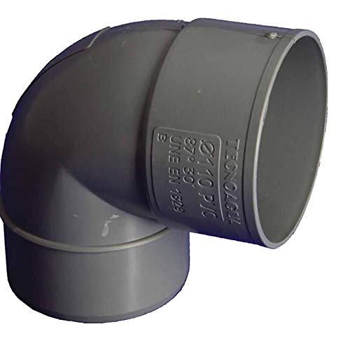 Hidrotecnoagua accesorios de pvc - Codo macho-hembra 87º diámetro 110