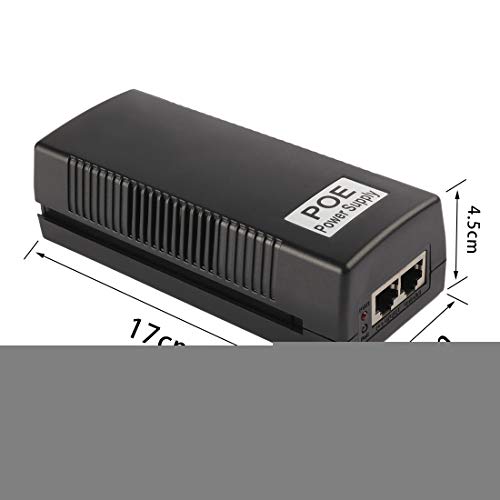 Aexit 24V 1.6A Power Over Ethernet Injector Adaptador de Red con 2 Puertos Negro miniatura 2