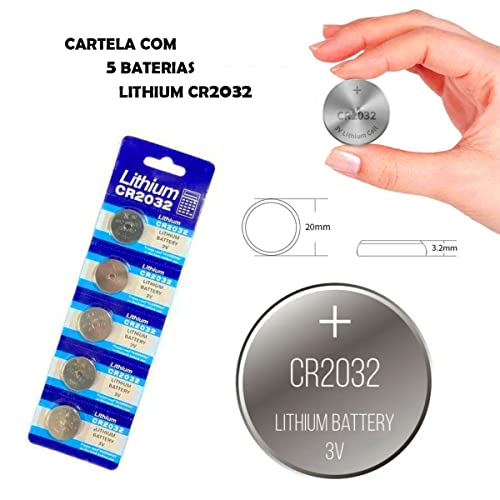 KIT 20 Baterias De Lítio 3V CR2032 Célula Moeda De Lithium Com Longa Duração Para Relógios Calculado