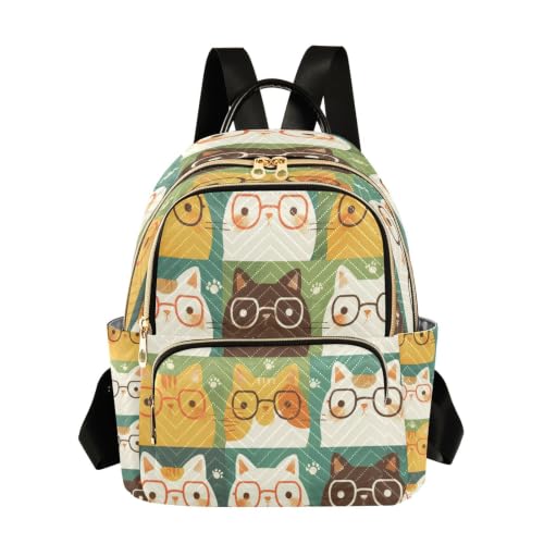 Mini sac à bandoulière et sac à dos chat mignon dessin animé pour voyage adolescent