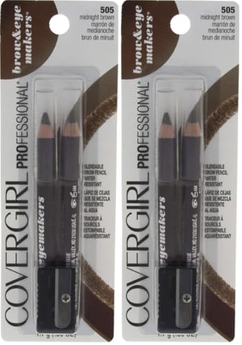 COVERGIRL - Easy Breezy Brow Fill + Define Brow Pencil,Sharpener Included,Long-Lasting,Deeply Pigmented,Blendable Formula,100% Cruelty-Free,(Pack of 2) - image 1