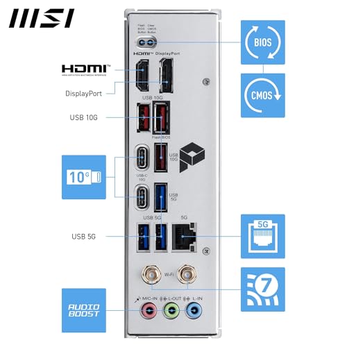Image of MSI PRO B850M-A WiFi Motherboard, mATX - Supports AMD Ryzen 9000 /8000 / 7000 Processors, AM5 - DDR5 Memory Boost (8200+ MT /s OC), PCIe 5.0 x16 & 4.0 x4, M.2 Gen5, Wi-Fi 7, 5G LAN