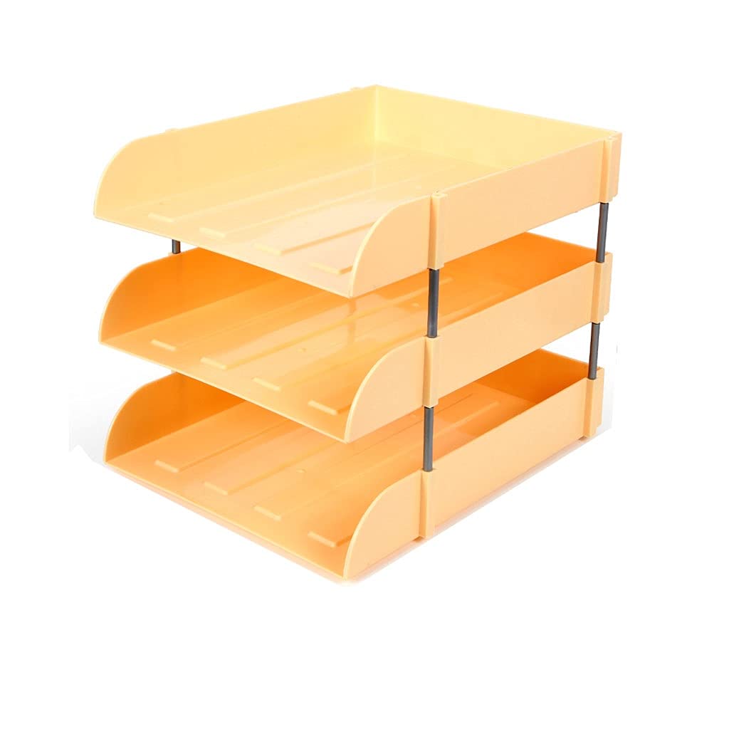 portadocumenti cremagliera Archivi da ufficio Scrivania Desk Organizer Letter TRAY DESCRIZIONE Titolare con 3 vassoi for lettere Impilabili Desktop File Sorter Per l'organizzazione e lo stoccaggio