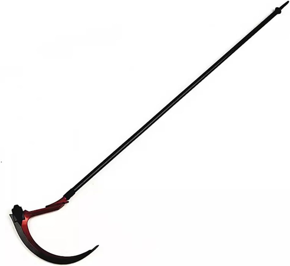 1/6 15.35'' Death Scythe Grim Reaper Hook Sickle for 12'' Action Figure Custom #1（Figure Not Included） (Black+red)