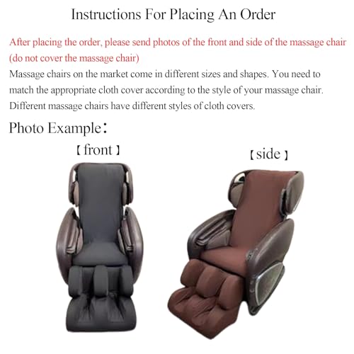 Miniatura 3 de Hardtry Funda Para Sillon De Masaje,Protector De Silla De Masaje Tejido Elástico Lavable Cubierta Polvo Para Sillones De Masaje De Gravedad Cero Reclinable Color : Black, Size : Whole Body