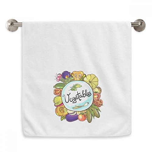 Chou diadème serviettes doux en coton imprimé chinois blanc 13x29 - 2