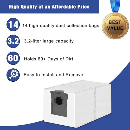 Image of Pymin 14Pcs Dust Bags Compatible with Dreame X50 Ultra Series /Aqua10 Series