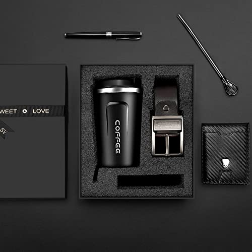 Men's Birthday Gifts with Coffee Mug, Wallet and Belt for Daughter, Son, Kid, Wife, Dad, Husband, Boyfriend, Best Friend, Personalized Father's Day Gift3